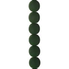 Czech Glass Beads 8mm Round Velvet Dark Green 23/Strand