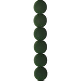 Czech Glass Beads 8mm Round Velvet Dark Green 23/Strand
