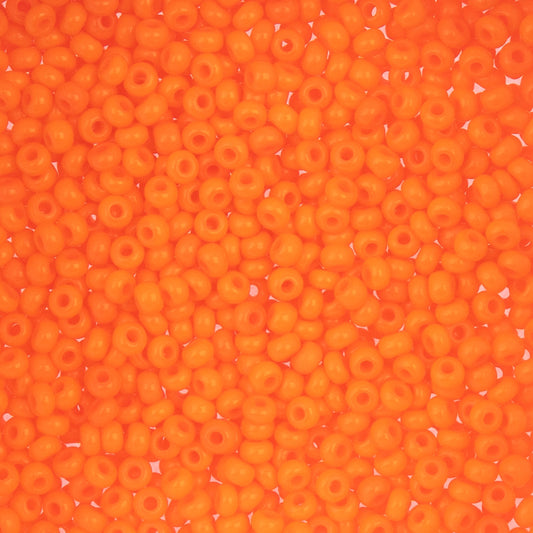 8/0 Czech Seed Beads #171 Opaque Orange 22g