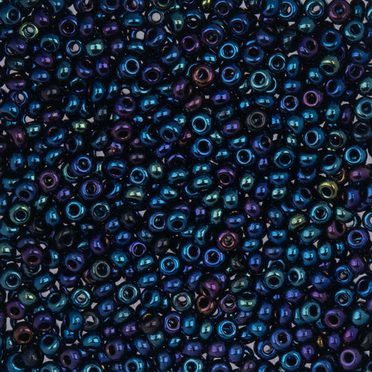 8/0 Czech Seed Beads #180 Opaque Navy Iris 22g