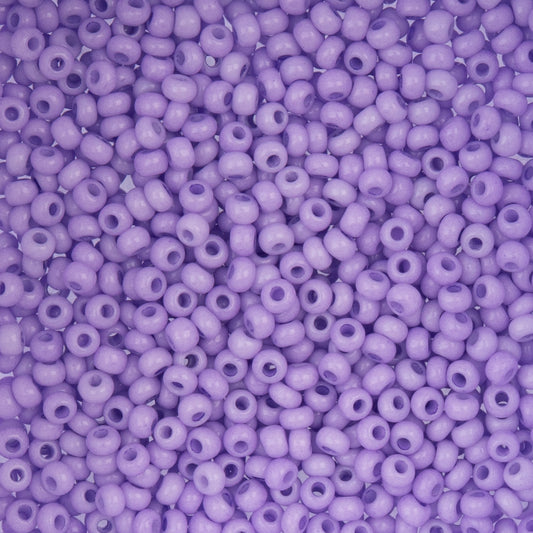 8/0 Czech Seed Beads #185 Dyed Chalk Purple Solgel 22g