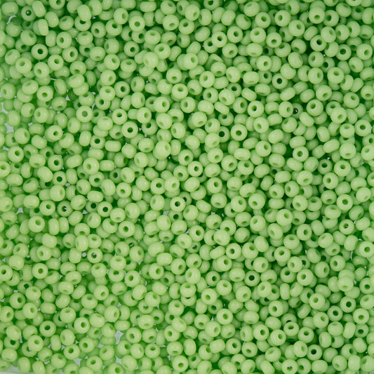 10/0 Czech Seed Beads #226 Opaque Pale Green 22g