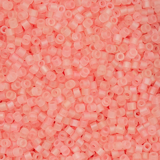 11/0 Cylin Beads #1195 Matte Macaron AB Light Coral 25g Bag