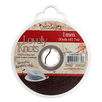 Lovely Knots Knotting Cord 1mm Light Chocolate 50yds