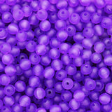 Round Plastic Beads 6mm Frosted Amethyst Approx 1000/pk