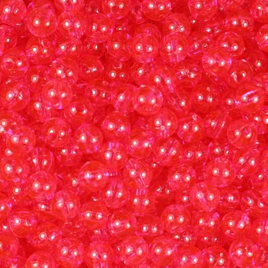 Round Plastic Beads 6mm Hot Pink Approx 1000/pk