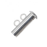 Silver 2 Strand Slide Clasp 1/pk