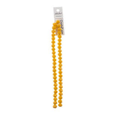 Crystal Lane Rondelle 8x10mm Opaque Yellow 2x7" Strand