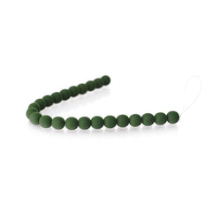 Czech Glass Beads 8mm Round Velvet Dark Green 23/Strand