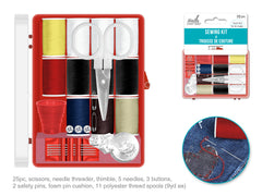 Sewing Kit Compact in Travel Case 25pc
