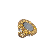 Magnetic Rhinestone Clasp 9mm Round Gold 1/pk