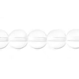 Czech Round Druk Beads 10mm Transparent Crystal 18/strand