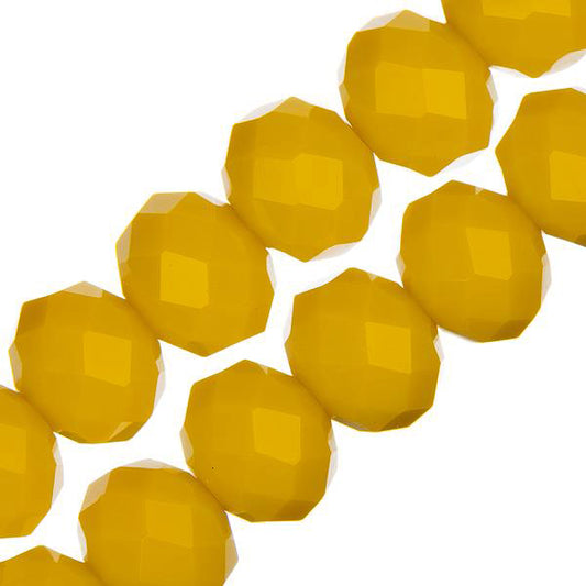 Crystal Lane Rondelle 8x10mm Jaune Opaque 46/Brin