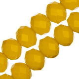 Crystal Lane Rondelle 8x10mm Jaune Opaque 46/Brin