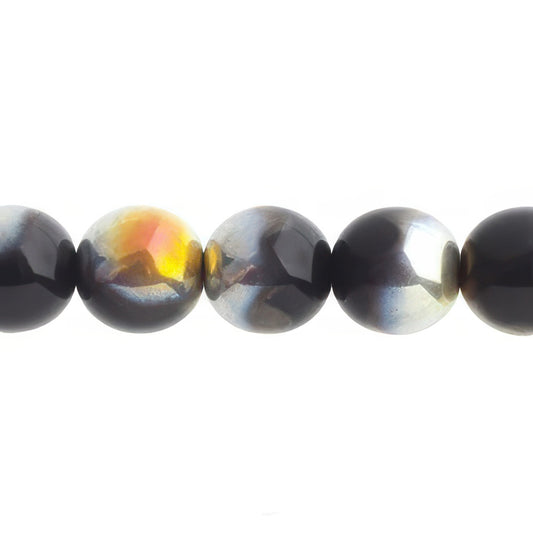 Czech Round Druk Beads 10mm Opaque Marea 18/strand