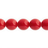 Czech Druk 10mm Beads 18/strand Opaque Dark Red