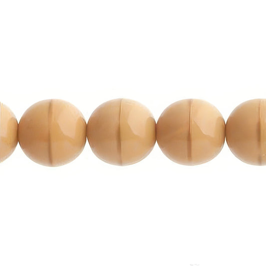 Czech Round Druk Beads 10mm Opaque Ivory 18/strand