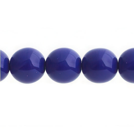 Czech Round Druk Beads 10mm Opaque Cobalt 18/strand
