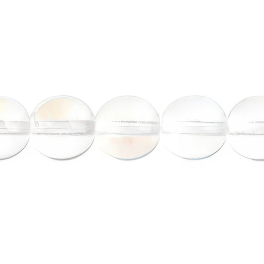 Czech Round Druk Beads 10mm Transparent Crystal AB 18/strand
