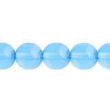 Czech Druk 10mm Beads 18/strand Trans Aqua