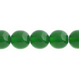 Czech Druk 10mm Beads 18/strand Trans Green