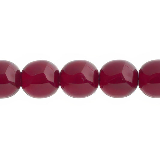 Czech Round Druk Beads 10mm Transparent Garnet 18/strand