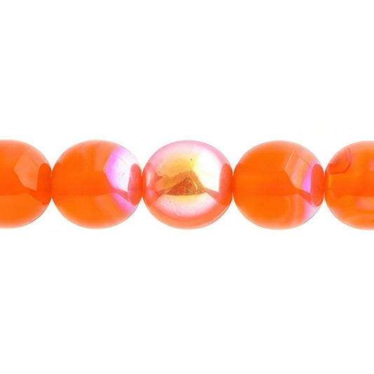 Czech Round Druk Beads 10mm Transparent Hyacinth AB 18/strand