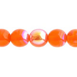 Czech Round Druk Beads 10mm Transparent Hyacinth AB 18/strand