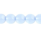 Czech Round Druk Beads 10mm Transparent Light Sapphire 18/strand