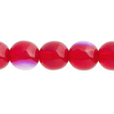 Czech Round Druk Beads 10mm Transparent Siam AB 18/strand