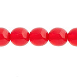 Czech Round Druk Beads 10mm Transparent Light Siam 18/strand