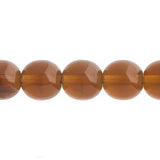 Czech Druk 10mm Beads 18/strand Trans Smoked Topaz