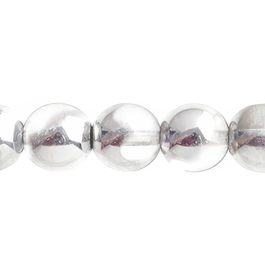 Czech Round Druk Beads 10mm Transparent Crystal Light Vitrail 18/strand