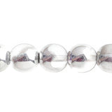Czech Round Druk Beads 10mm Transparent Crystal Light Vitrail 18/strand