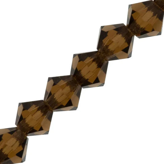 *8mm Smoke Topaz Preciosa Bicone 5" Strand