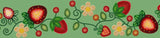 Printed Ribbon 2" Strawberry Sage 20yd Spool