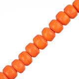 Glass Crow Beads 4x6mm Orange 8" Strand