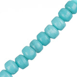 Glass Crow Beads 4x6mm Turquoise 8" Strand
