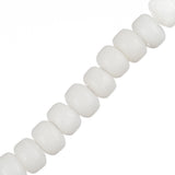Glass Crow Beads 4x6mm White 50/Strand