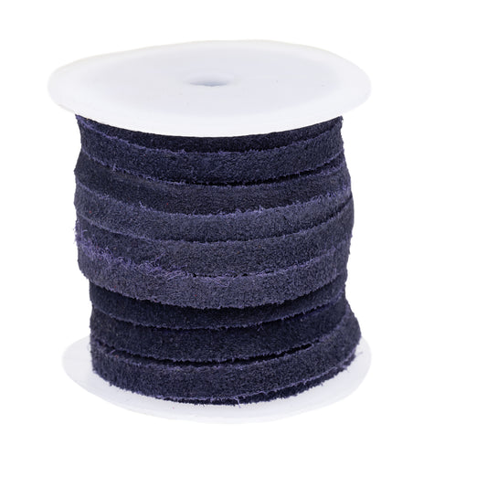 Suede Lace 5mm Blue 10m Spool