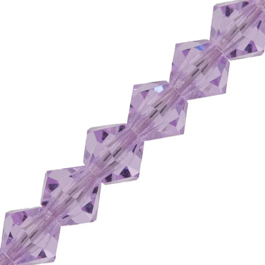 3mm Violet Preciosa Bicone 5" Strand