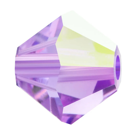 4mm Violet AB Preciosa Toupie Chaque