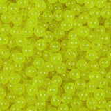 Round Plastic Beads 6mm Lure Yellow Approx 1000/pk