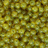 Round Plastic Beads 6mm Lure Yellow Nickel Flake Approx 1000/pk