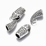 Antique Silver Snake Hook & Eye Clasp 5/pk
