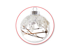 Clear Plastic Ball Ornament with Hanger 8.25cm 1/pk
