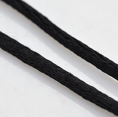 2mm Black Rattail Cord 10m