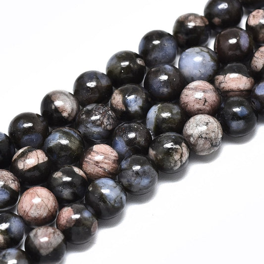 Glaucophane Beads 6mm Round (Natural) 15-16" Strand