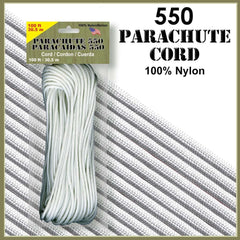 Parachute Cord 4mm White 100ft