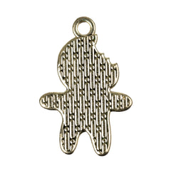 Gingerbread Man Enamel Pendant 24x16mm 5/pk
